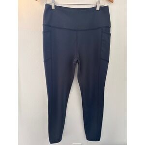 Spyder Active Fleece Lined Leggings Large Navy Stretch Jogger Warm Pants